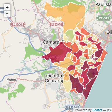 Visualização Mapa Estatístico do SAMU